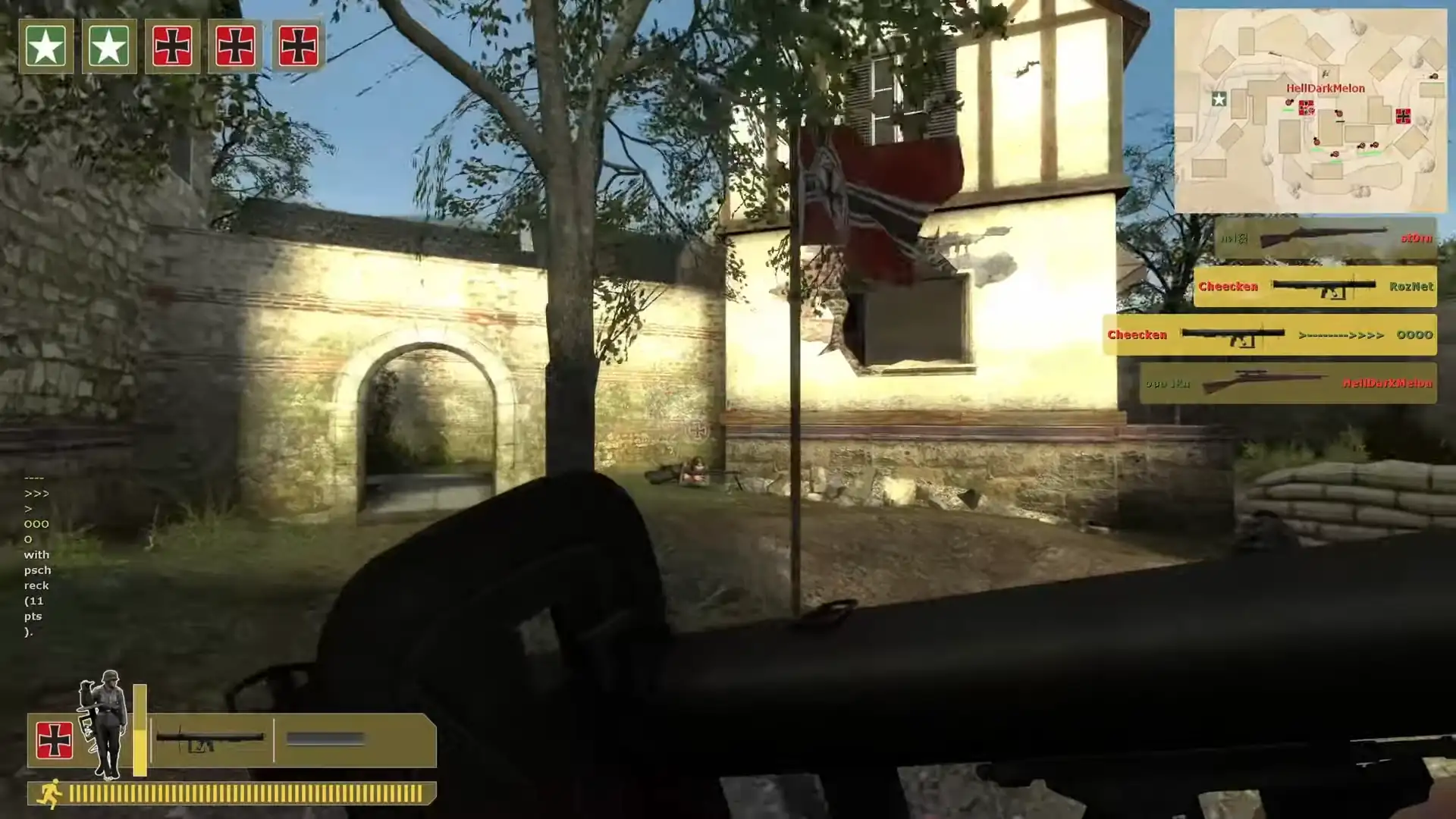 capturing a point armed with a rocketlauncher