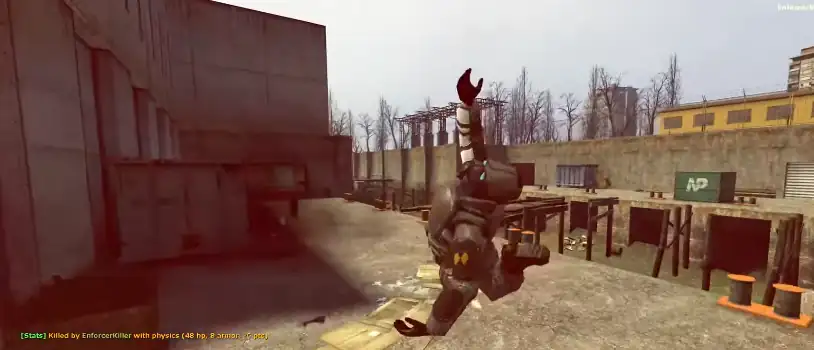 player gets killed and flung across the map