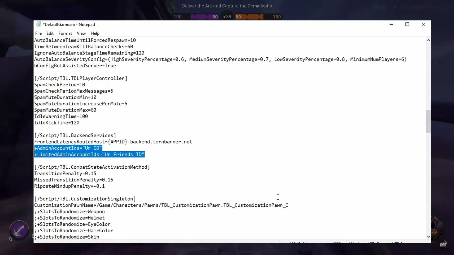 where to add the admin Steam Account IDs