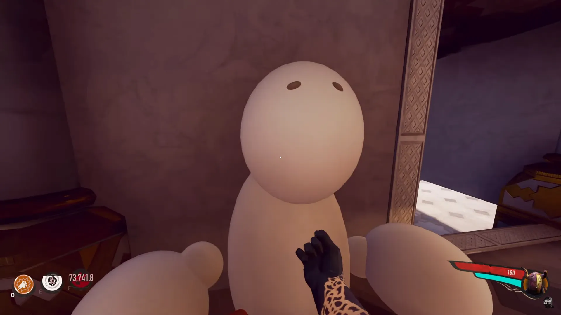 interacting with a test creature