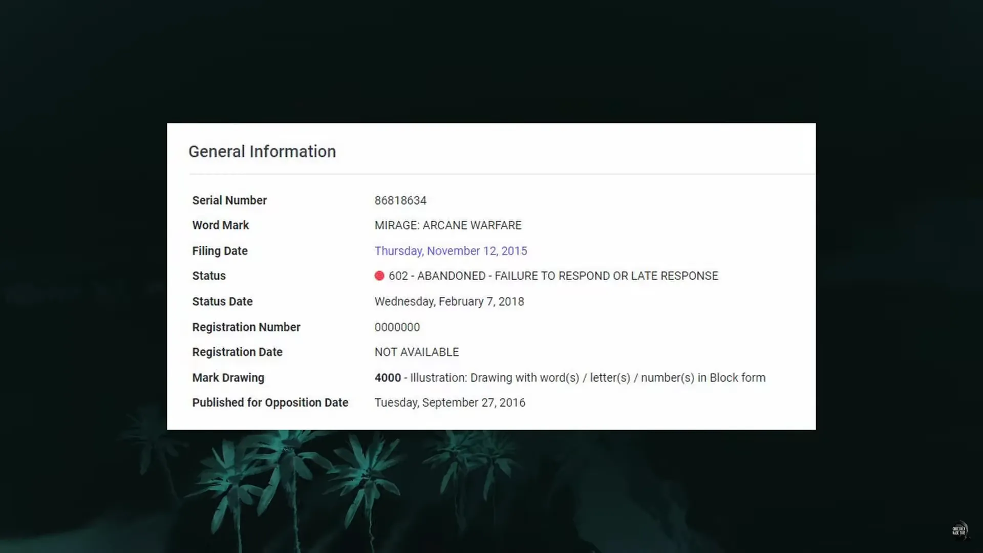 Copyright to Mirage Arcane Warfare is Expired