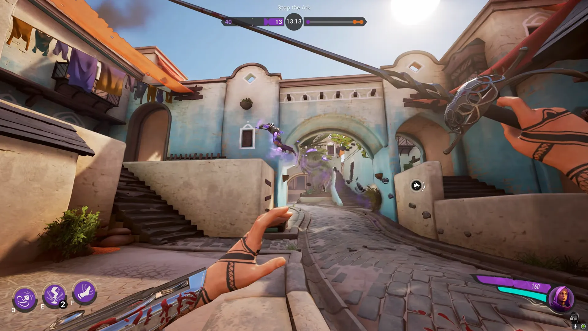 A Taurant barges up to climb a ledge