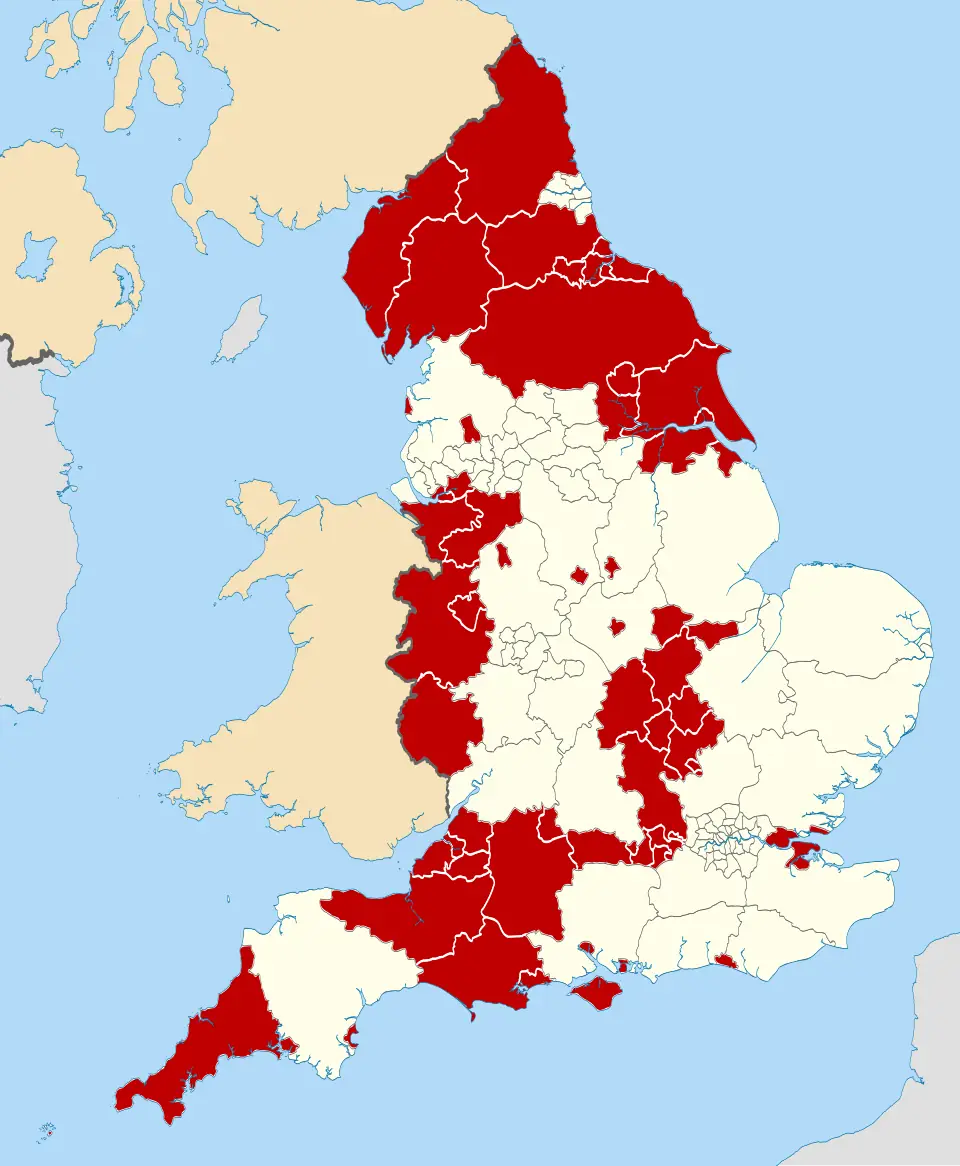 A Unitary authorities map of