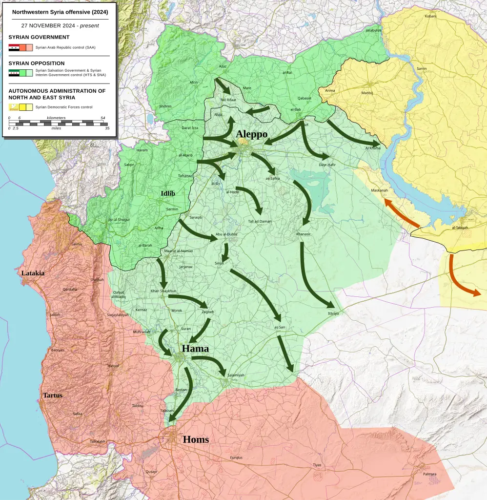 Northwestern Syria offensive visualized.