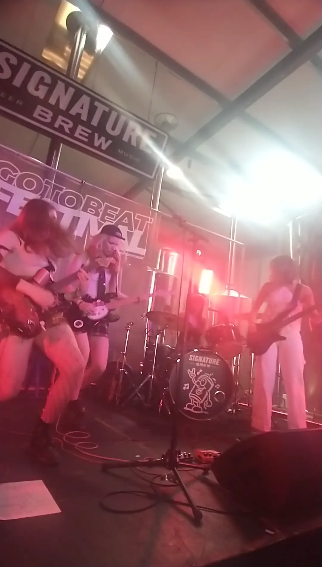 Performers on stage at the Gotobeat Festival.