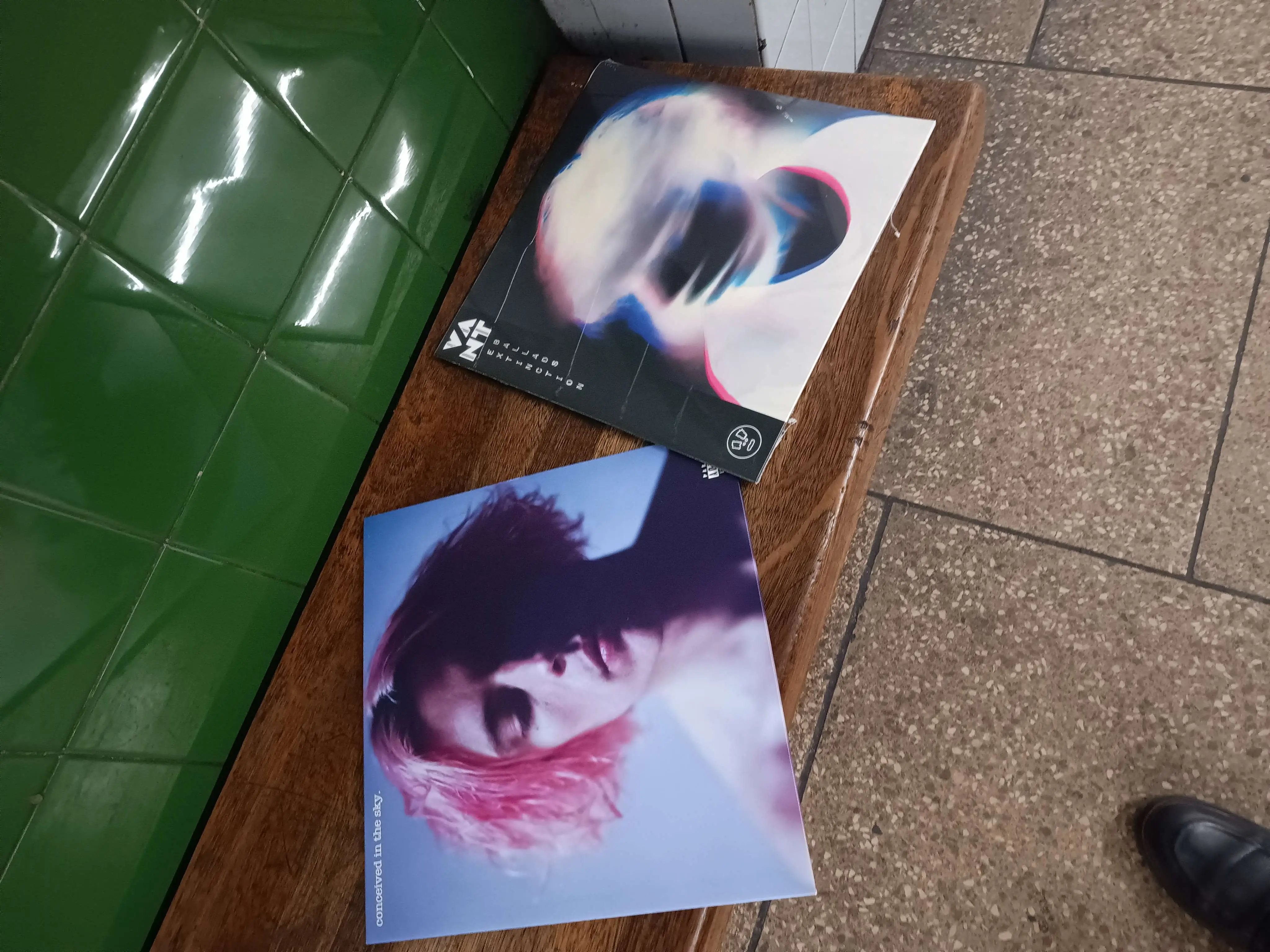 Flexing Vinyl Records.