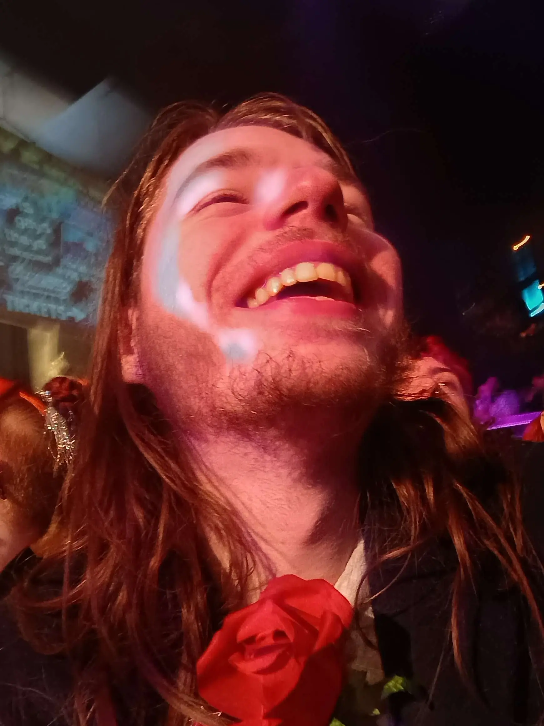 collage of euphoric pictures on and off stage