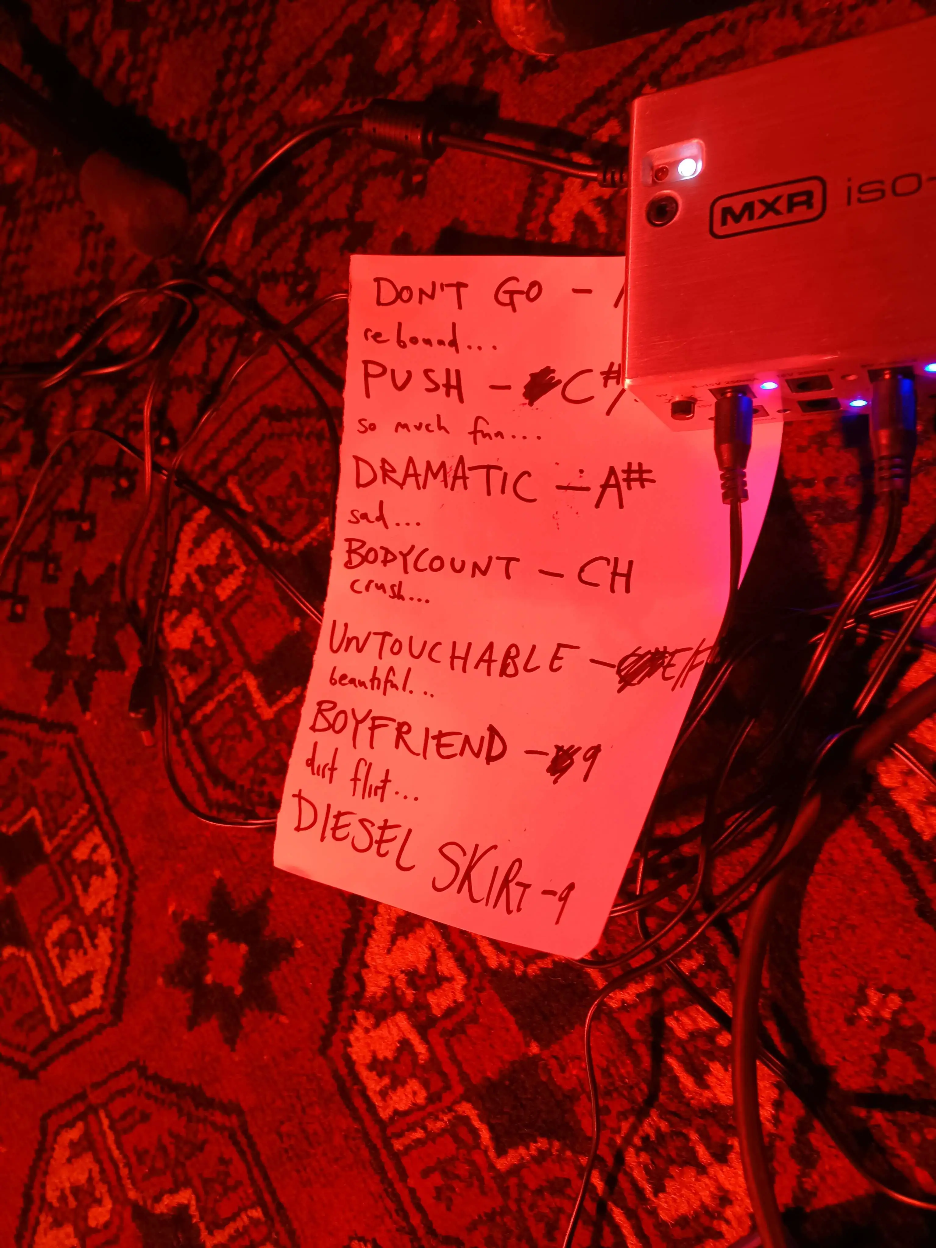 intensely coloured stage