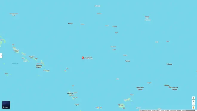 An image showcasing where Sal Anderro would be on a map, zoomed in closer so neighbouring countries can be seen.