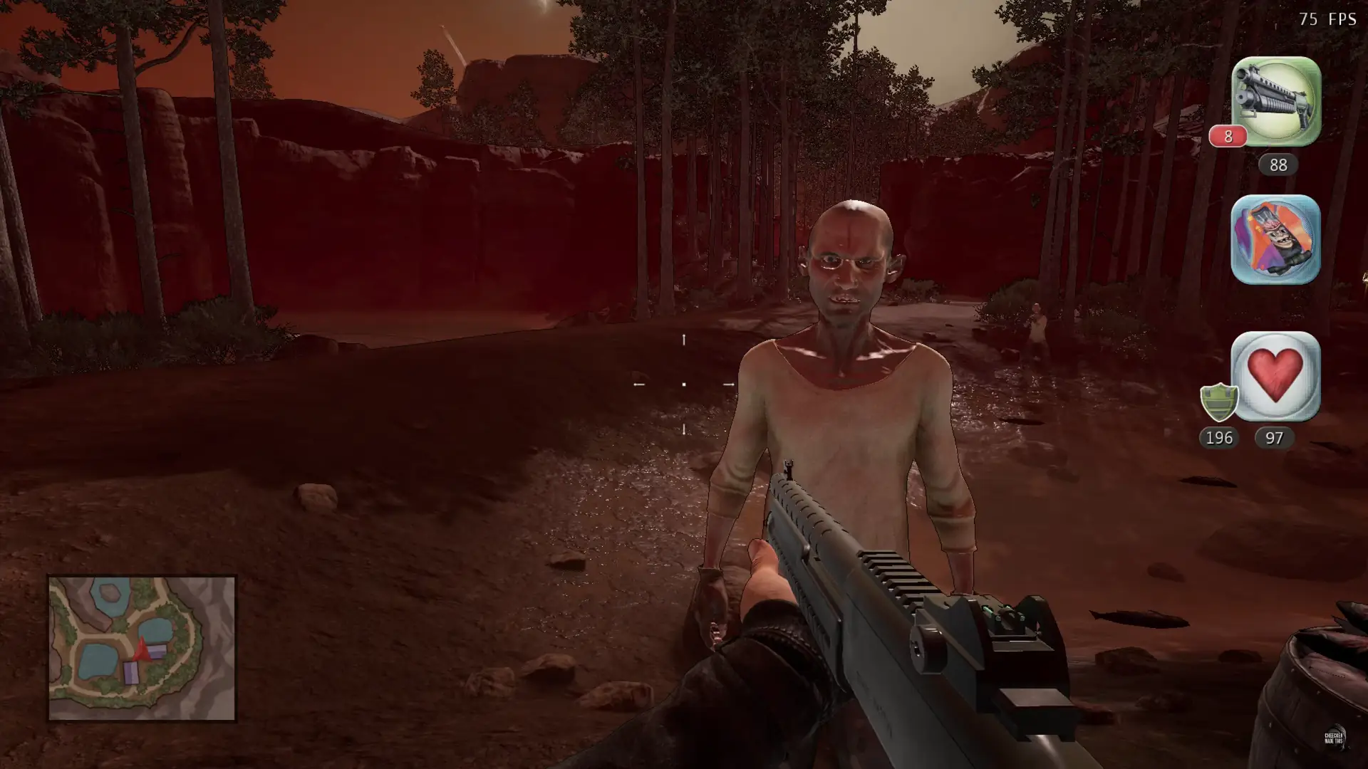 a staring competition with a cracked out hillbilly in Postal 4