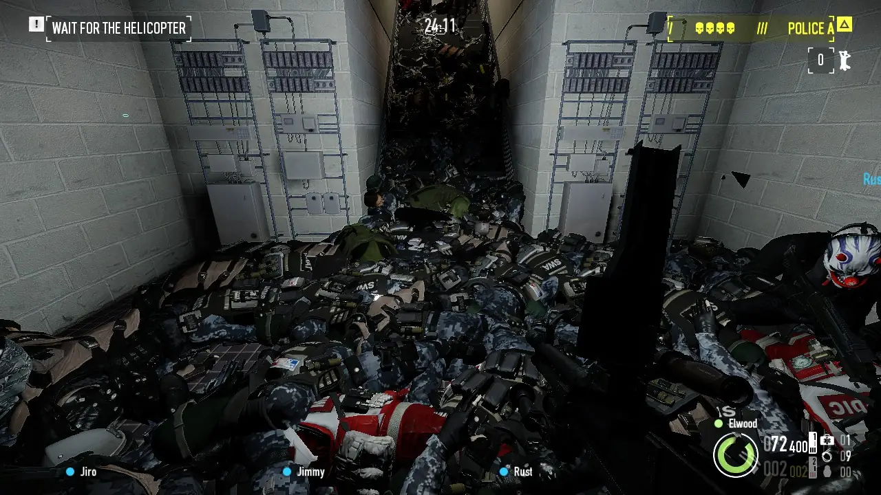 Various gameplay situations in PayDay2