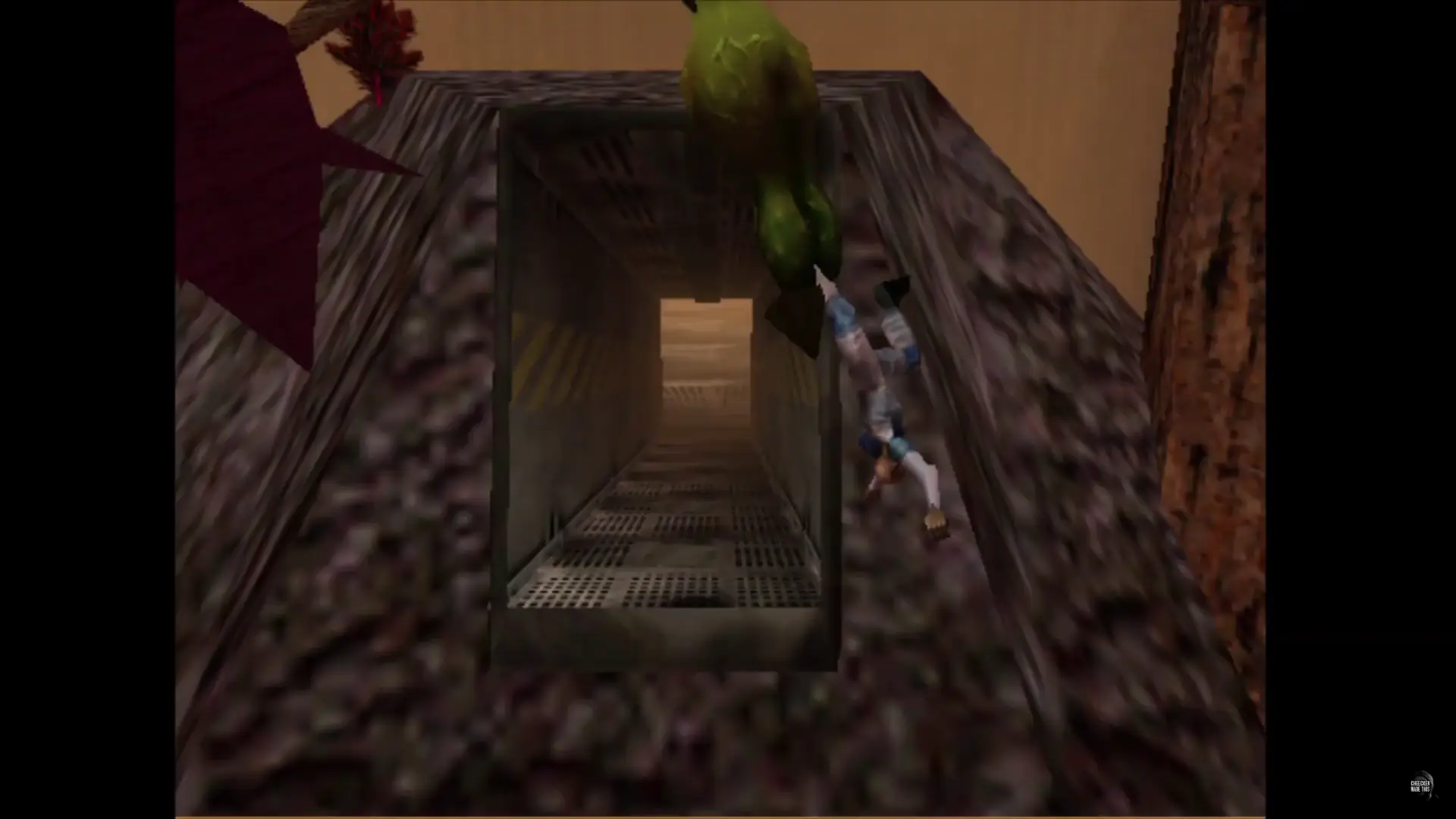 caught in the mouth of a carnivorous plant