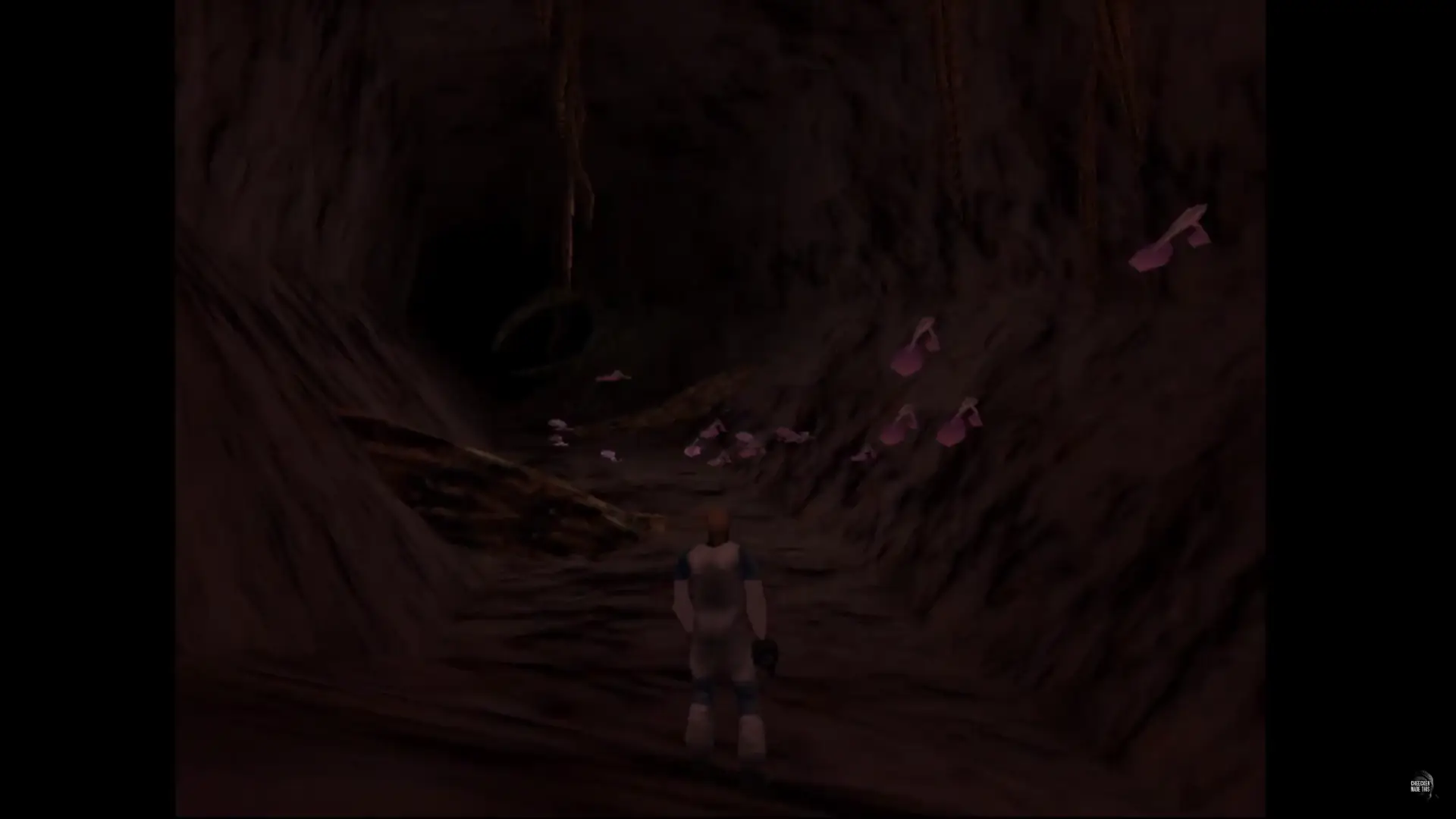 A cave inhabited by bat like creatures.