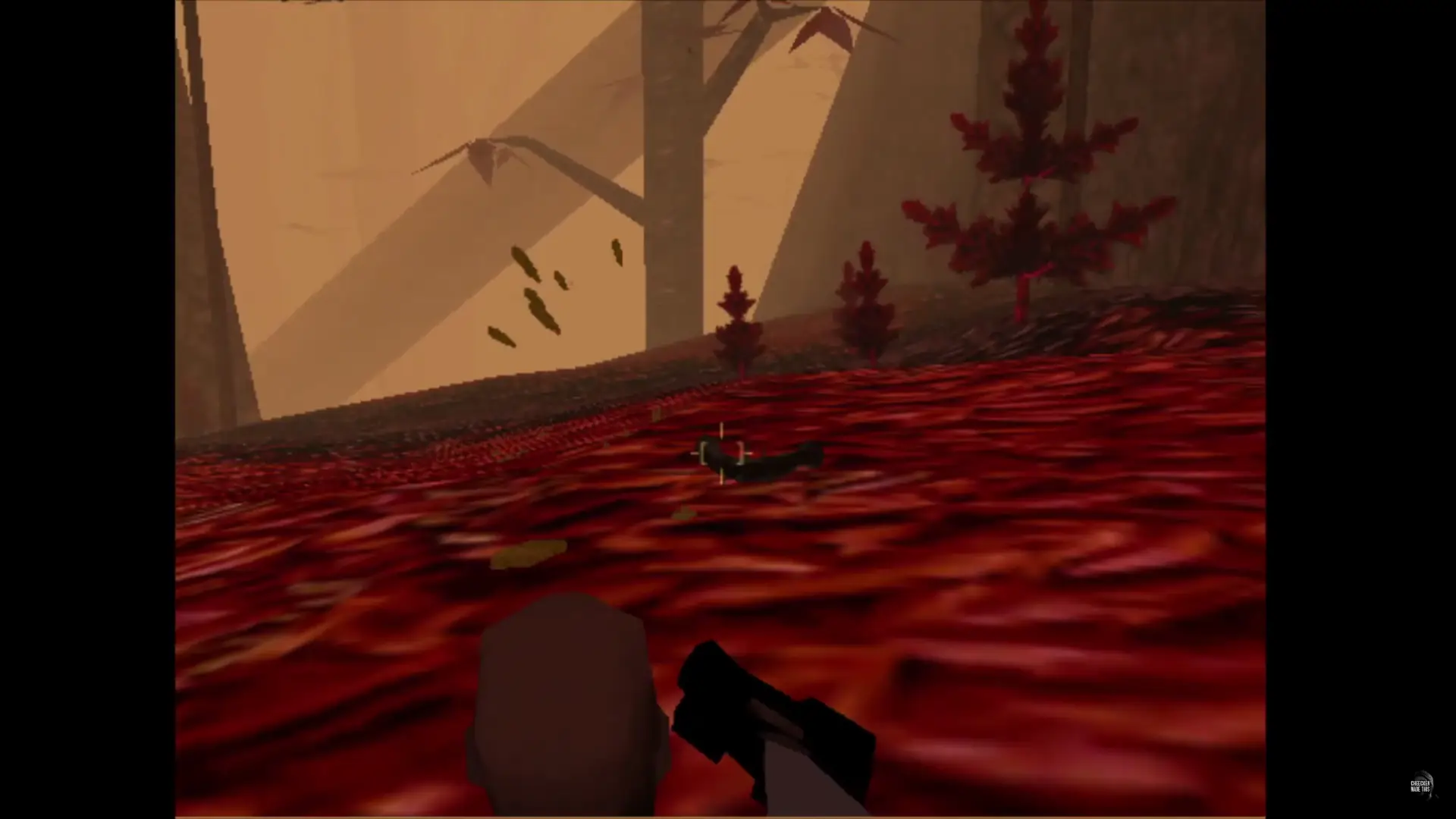 shooting creepy crawlies in the red forest