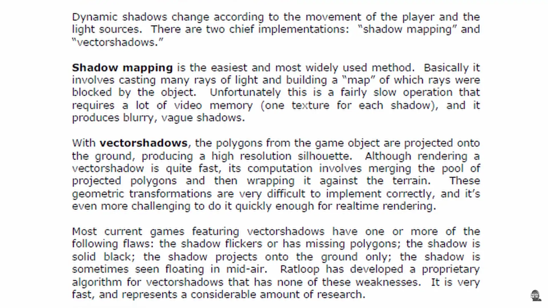 looking at shadow related tech